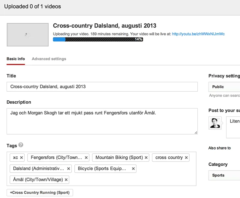 Tags that match terms in a controlled vocabulary have their type shown within parenthesis.