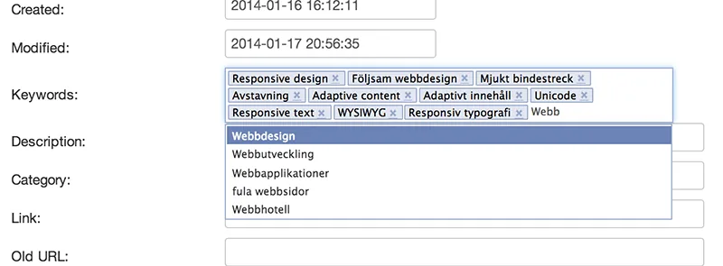 Users need support adding and removing keywords, using the same wordings, etc.