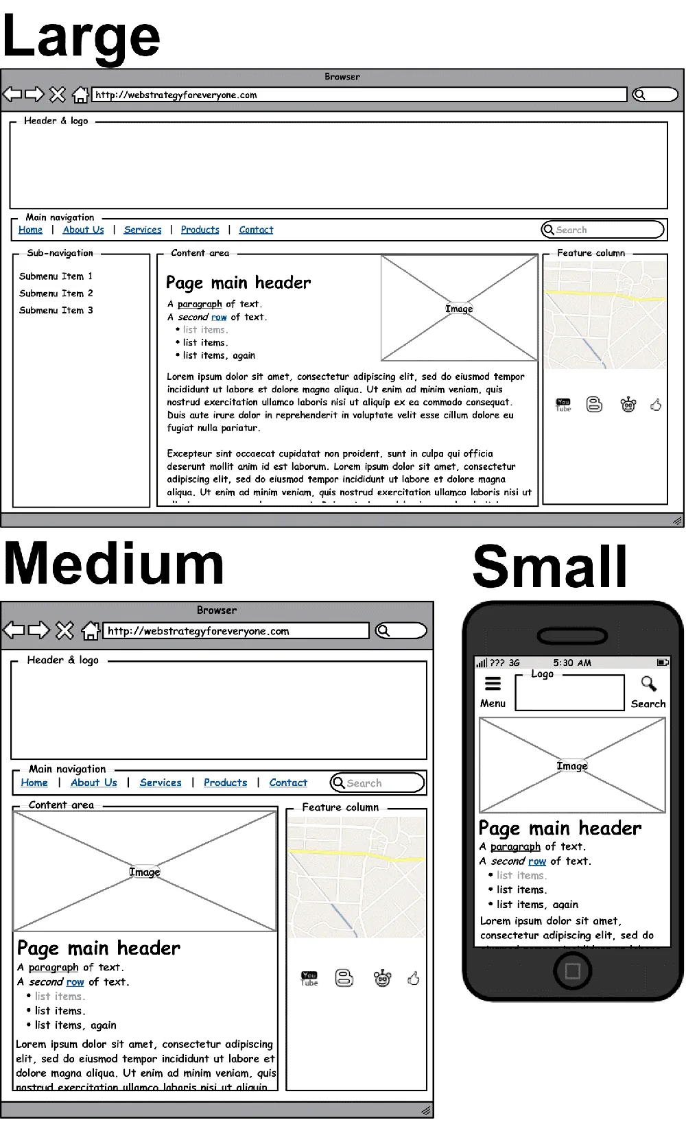 Fewer columns when the browser-window becomes smaller.