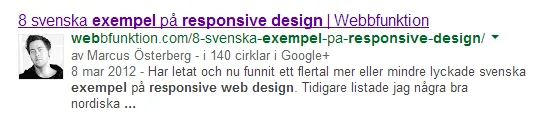 Google har lyckats verifiera författaren av en bloggpost.
