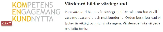 Figur 23 Ett underkänt exempel. Vilka är värdeorden? Utan alt-text till bilden är detta avsnitt inkomplett.